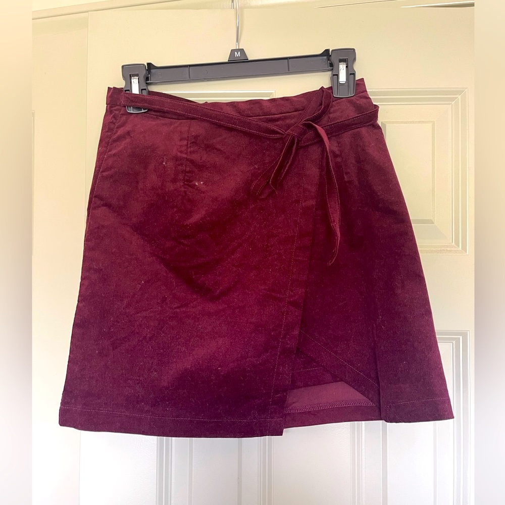 Burgundy C+V Skirt